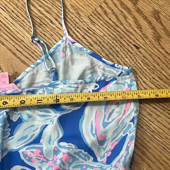LILLY PULITZER DEANNA TANK BAY BLUE INTO THE‎ DEEP TOP ROMPER SIZE XS - Picture 10 of 10